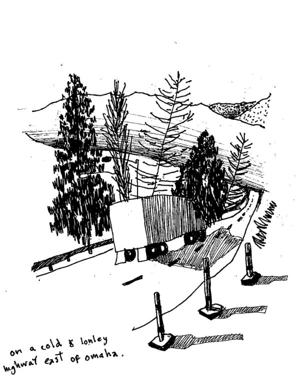 Truck and trees